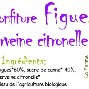 Confiture figue - verveine citronelle - 350g